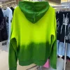 2024SS Gradient Green Broidered Hoodie Men Femmes 1 Tive Tie Tyned Washed Lavage