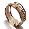 Luipaard Wrap Armbanden Voor Vrouwen Multilayer Brede Dieren Cheetah Print Polsband Met Magnetische Gesp Sieraden Charm225S