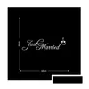 Car Stickers 10 Pieces Just Married Decals Window Cling 8 X 23.5 White Perfect For Honeymoon Drop Delivery Automobiles Motorcycles Ext Dhomq