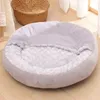 Round Animal Bed Pet Bed Soft Fleece Thicken Nest Dog Kennel Cat Semi-enclosed Sleeping Bag Puppy Cozy Dog Bed Sofa Pet Supply 231221
