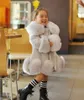 Giacca invernale per bambini Parkas Cute Wedding Wedding Furx Furx Coat per ragazze Abiti invernali per bambini Soft Child Child Coats 231221