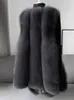 Kamizelki damskie Faux Fur Kurtka Kobieta średnia kamizelka szyi 2023 Autumn Winter Belt Puszysty ciepły luźny płaszcz żeńska swobodna gruba luksusowa dama
