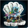 Blocks Creative Expert Block the Little Mermaid Royal Clamshell Model 1808pcs Building Blocks Brick Toys Kids Gift Set Compatible with Dhuf5