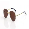 Classic Mens Sunglasses Brand Design UV400 Eyeglasses Metal Gold Frame Sun glasses Men Women Tiny wire Alloy Eyewear Frames With R270r