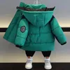 Boys Thickened Down Cotton Jacket 2024 Clothing Baby Winter Clothes Childrens Plush Kids Top 231220