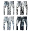 Jeans de designer amirs trous jeans pour hommes skinny moto amirs jeans Trendy Ripped Patchwork Hole All Round Star Letters Slimghed