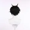 Cosplay Wigs Collapse Star Dome Railway Danheng Cos Wig Black Versatile Reversed Short Hair Stupid Game Anime