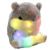 20cm Hamster Mini Glowing Doll Jouets LED Light Up Peluche Enfants Cadeau d'anniversaire Doux Mignon Lumineux Coussins Peluches 231220