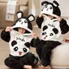 Pyjamas pour enfants d'hiver enfants en peluche épaissir pyjama ensemble vêtements de nuit vêtements de nuit garçons filles pyjamas à capuche Pijamas pour 4 6 8 12 ans 231220