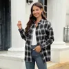 Women's shirt autumn new large-size women's long-sleeved new plaid button-down shirt coat lazy trend brand American to do old