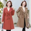 Women's Trench Coats Spring And Autumn Ladies Windbreaker 2023 Middle-Aged Elderly Fashion Mother Dress Temperament Long Coat Woman5XL