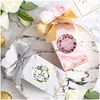 Present Wrap Gift Wrap 2 Inch Round Flower Tack Bakning Klistermärke Kuvert Tätning Birthday Wedding Scrapbook Drop Delivery Home Garden Dhzix