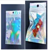6 * 10cm Mini Sacs d'emballage hologramme 100pcs avant clair largement sacs d'emballage sacs d'emballage cadeau avec Qjlex élevé