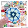 Araba Stickers 50pcs Ins Style Happy Kawaii Karikatür Su Geçirmez PVC Paket Bavul Dizüstü Bilgisayar Dizüstü Kupa Telefon Masası Bisiklet Skate Dho0i