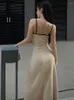 Robes décontractées tempérament sexy robe simple élingue flatteuse