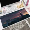 Muisblokken Polstaat Pixel City Art Computer Mouse Pad Gaming Mousepad Gamer Garnale muiskussen Pink Maude Tapijt PC Desk Bureau Play Mat Keyboard Desk Matl231221