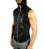 Mannen bodybuilding Mouwloze hoodie Sweatshirt sportscholen Fitness workout Katoen Sportkleding mannelijk Merk Vest met capuchon kleding9940400