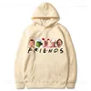 Herrar vän hoodies män fasion brev grafik tryckt jul tröjor kvinnor coola casual harajuku xmas hooded pullover sudaderas t231221