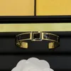 Luxury Bracelet Women's Designer Bracelet Men's Jewelry Fashion Letter diamond Check stainless steel open gold plated bracelet Fashion without fading