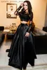 Two Piece Dress New Black Long Skirt 2pcs Sexy Women Elegant Formal Prom Long Dress sets ning Party Lace Tops Long Maxi Ball Gown Skirt Hot L231221