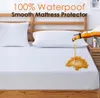 Russian All Size 100 Polyester Smooth Waterproof Mattress Cover Machine Washable Matress Protector Colchao Dust Mites Bed Cover9931903