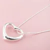 Nova jóia de prata barata 925 prata esterlina moda charme coração amor pingente colar 1003215y