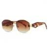 サングラス不規則なsqaure rimless men women sun glasses brand eyeglassesファッション豪華なアイウェアgafas de sol uv400