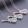 Pendant Necklaces 1Pc Fashion Rock Music Guitar Glass Floating Locket Collier Homme Diy Women Memory Picture Relicario Jewelry