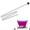 Schuilplaatsen buiten aluminium luifel paal canopys paal strand tent support frame top ball telescopic hall paal voor kampeer tarp pool ondersteuning