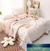 Top Quality Blanket New Fresh Simple Retro Style Series Washed Cotton Linen Double Layer Yarn Bedspread