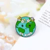 New Creative Protect Earth Enamel Pins Love Your Mama Ave the Plant Brooches Volunteers to Protect the Environment Badge Jewelry