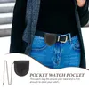 Caixas de relógio Suporte de bolso de couro para homens - caixa preta estilo vintage com viagem de corrente e armazenamento