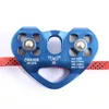 Tools Outdoor Climbing Pulley Biaxial Transport Steel Cable Expand Heartshaped Double Pulley