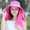 Chaps à bord large chapeau seau Fashion Femmes Summer Summer Outdoor Riding Anti-Uv Sun Hat Bage Polable