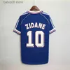 Fani TOPS TEES 1998 FRANCUSKI klasyczny Vintage Jersey 1982 84 86 88 90 96 98 00 02 04 06 Zidane Soccer Jerseys Maillot de Foot Mbappe Rezuuet Desailly Henry Platini retro foo