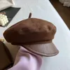 Beretti 202311-PS INS Chic Autumn Fashion Street Pu Brim Sboy Ottagonal Hat Men Women Visor Cap Wholesale all'ingrosso