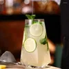 Vinglas med kreativ multisidig cocktail koppar fyrkantiga vatten diamantglas transparent mojito colin cup bubbla hem verktyg