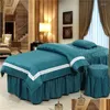 寝具セット寝具セット4-6PCS洗浄レーススタイルの美容サロンマススパ使用布団エルベッドスカートキルトカスタマイズ可能なサイズSドロップDE DH3LZ