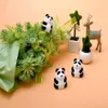 Einfache sieben niedliche Tier-Ringbox aus Kunststoff mit Beflockung, Schmuck-Display, Ohrstecker-Etui, Schwarz-Weiß-Panda-Jewerly-Container264Y