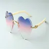 -vente directe de haute qualité nouvelles lunettes de soleil à lentilles coupantes en forme de coeur 8300687 branches de jambes aztèques taille 58-18-135 mm320R