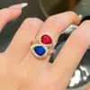 Cluster Rings Arrival Bright 18K Gold Color Resizable Ring For Women Delicate Fashion Design Wedding Proposal Stylish Vintage Jewelry