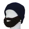 Bérets Barbe Hats Mad Scientifique Caveman Handmade Knit Winter Caps Winter Men Femmes Halloween Cadeaux Funny Beons Party Supplies Dropship