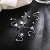 Studörhängen 2st Rostfritt stål Spiral Twisted Earring For Women Korean Ear Studs Tragus Brosk Piercing Rings Bröllop smycken gåvor