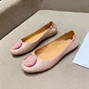 Sapatos de vestido de grife cheiro de gola redonda tênis de balé elegante e confortável feminino