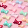 Outros Sile Polka Dot Bow Beads Bowknot Loose Bead Food Grade BPA DIY Chupeta Clipe Acessórios para Bebês Teether Brinquedo Drop Entregar Dhgarden Dh60W