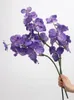 Fleurs décoratives élégante orchidée papillon artificielle fleur violette faux arrangement floral Phalaenopsis pour la décoration de la maison fête de mariage