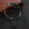 Bedelarmbanden Handgemaakte armband Tibetaanse boeddhistische mantrakralen van zes karakters Gevlochten katoen Gelukstouw voor dames Heren Amulet Sieraden