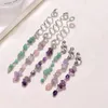 Hair Clips Colorful Stone Pendant Spiral Hairpins Antique Silver Snake Rings Clip For Braids Bohe Ethnic Jewelry Accessories Gift