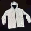 24Sp Popular NewDesigner Hooded Reflective Jacket Men Women Fashion Windbreaker Sportwear Outerwear Zipper Coatsm-3xl