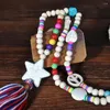 Pendant Necklaces Ethnic Bohemian Wood Beads Statement Sweater Chain Tassel Nature Stone Long Boho Star Heart Necklace For Women